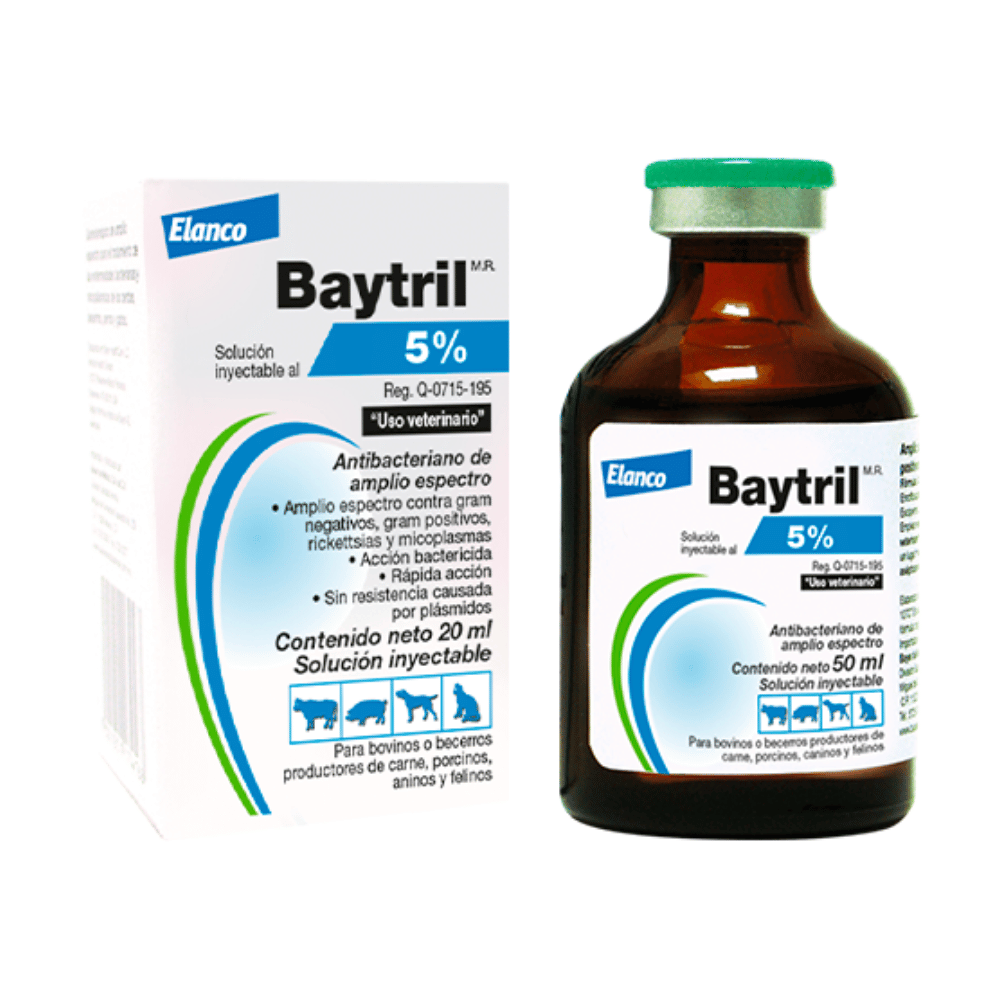 Baytril Elanco Solución Inyectable 5% - 20 ml Baytril Elanco Solución Inyectable 5% - 20 ml